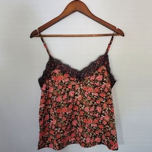 BP Floral Tank w/Eyelash Lace Detail size S